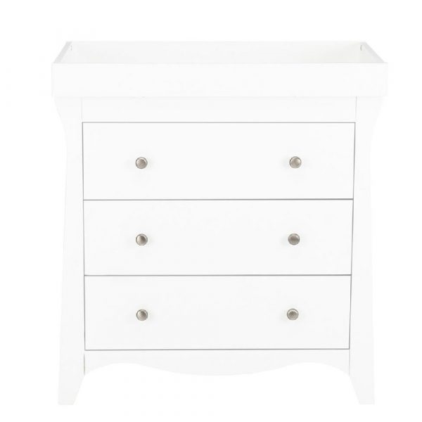 cuddleco clara 3 drawer dresser changer white