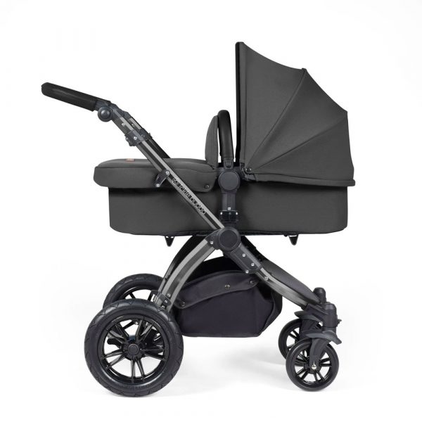 ickle bubba stomp luxe i-size isofix all in one travel system black charcoal grey black handle