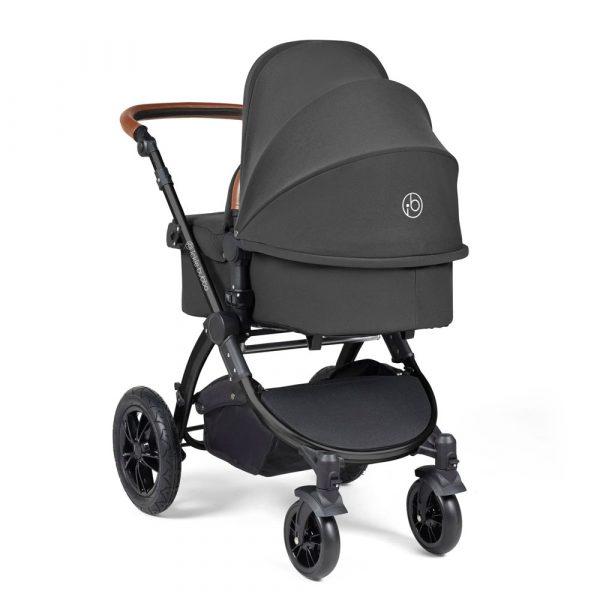 ickle bubba stomp luxe i-size isofix all in one travel system black charcoal grey tan handle