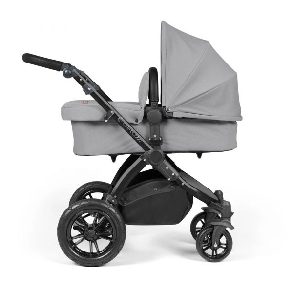 ickle bubba stomp luxe i-size isofix all in-one travel system black pearl grey black handle