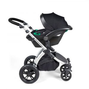 ickle bubba stomp luxe i-size isofix all in one travel system silver desert black handle