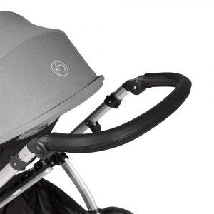 ickle bubba stomp luxe i-size isofix all in one travel system silver pearl grey black handle