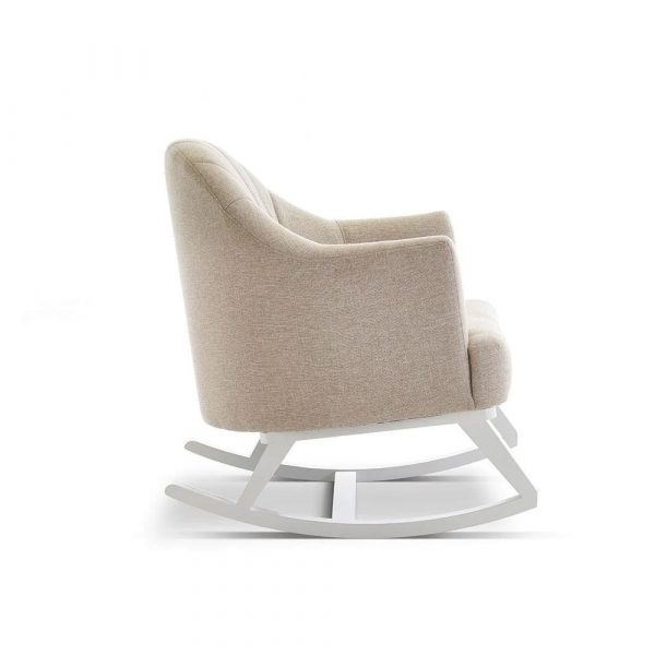 obaby round back rocking chair white oatmeal