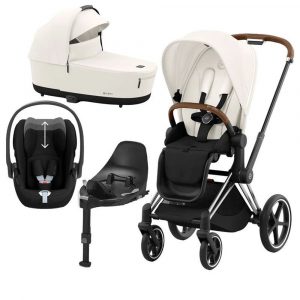 cybex priam cloud t travel system off white chrome brown