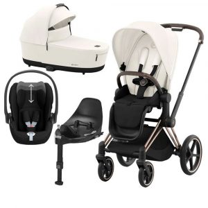 cybex priam cloud t travel system off white rose gold