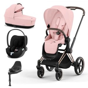 cybex priam cloud t travel system peach pink rose gold