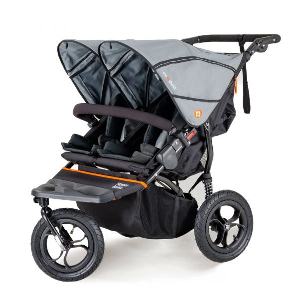 out n about v5 nipper double pushchair grey
