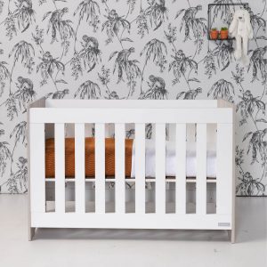 Babystyle Verona white ash range 3 piece nursery furniture bundle with free mattress