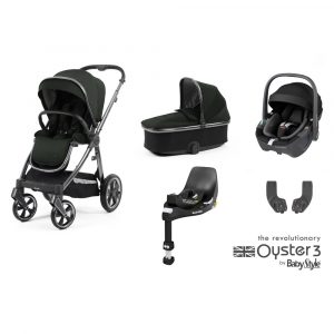 babystyle oyster 3 essential 5-piece maxi cosi pebble 360 travel system bundle black olive