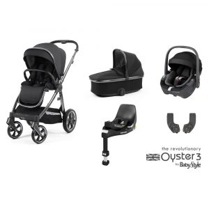 babystyle oyster 3 essential 5-piece maxi cosi pebble 360 travel system bundle carbonite