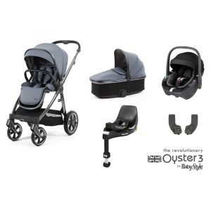 babystyle oyster 3 essential 5-piece maxi cosi pebble 360 travel system bundle dream blue