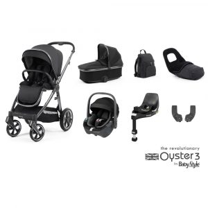 babystyle oyster 3 luxury 7 piece maxi cosi pebble 360 travel system bundle carbonite