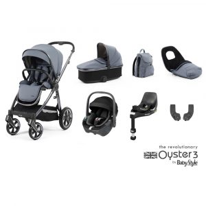 babystyle oyster 3 luxury 7 piece maxi cosi pebble 360 travel system bundle dream blue