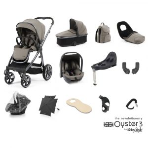 babystyle oyster 3 ultimate 12 piece maxi cosi pebble 360 travel system bundle creme brulee