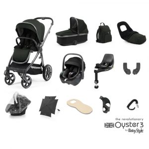 babystyle oyster 3 ultimate 12 piece maxi cosi pebble 360 travel system bundle black olive