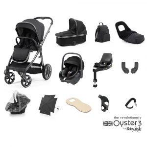 babystyle oyster 3 ultimate 12 piece maxi cosi pebble 360 travel system bundle carbonite