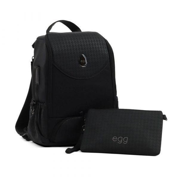 egg 3 snuggle backpack special edition houndstooth black
